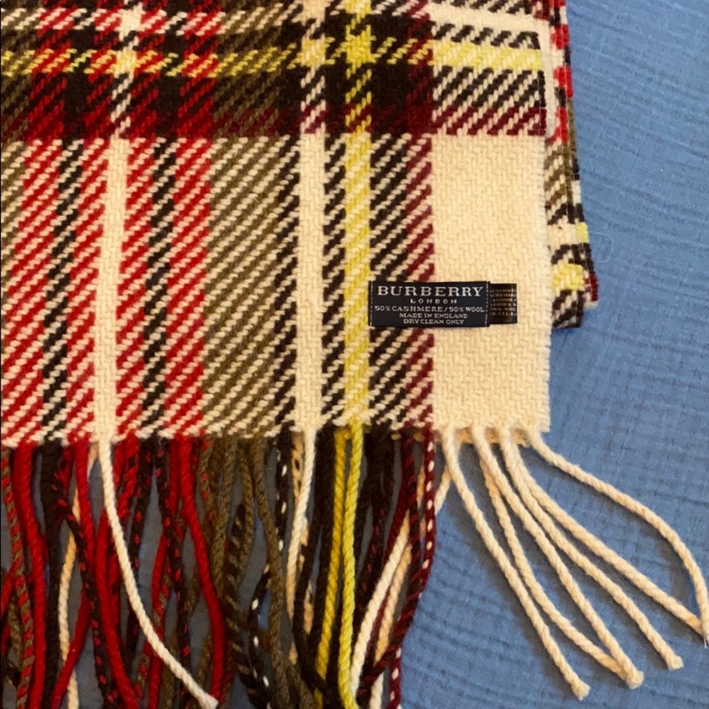 Vintage Burberry Plaid Wool/Cashmere Scarf